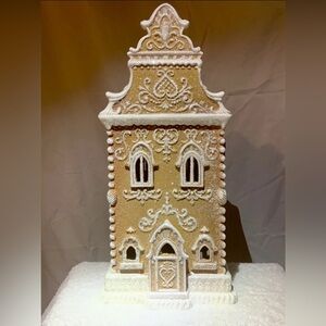 Elegant Gingerbread House Holiday Decoration